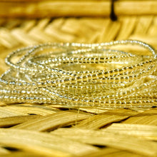 Load image into Gallery viewer, hand made african waist beads in clear white 
