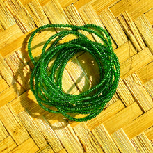 Load image into Gallery viewer, handmade african waist beads in forest green
